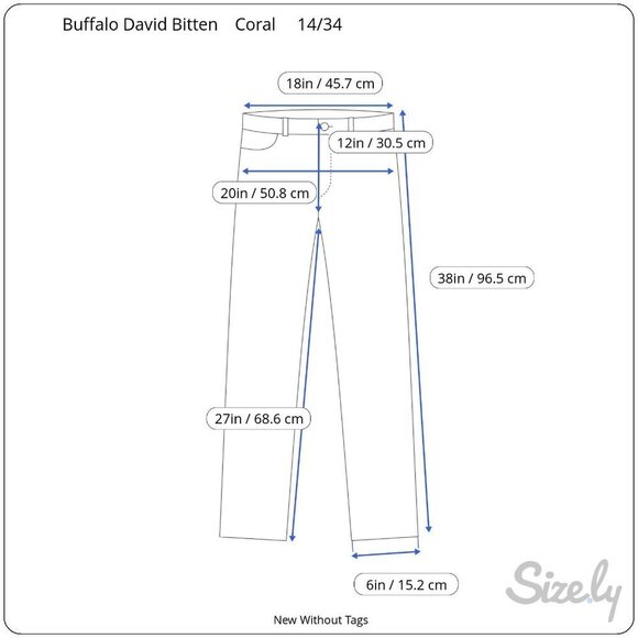 Buffalo David Bitton Havana High-Rise Ankle Skinny Jeans Soft Stretch Pink 14/34 - Picture 8 of 8